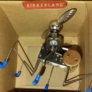 Kikkerland Silver and Blue Wind-Up Insect